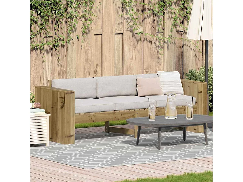 Canapé de jardin Marron 185,5 x 60 x 62 cm Pin massif