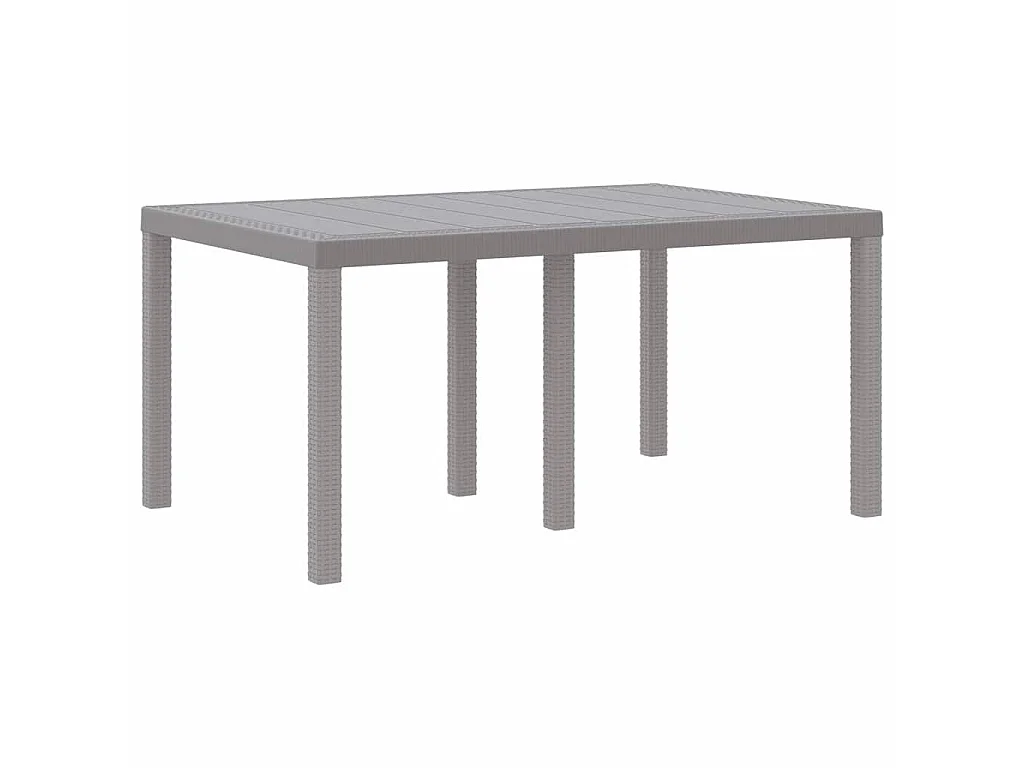 Conjunto de Comedor de Jardín 5 uds. Gris Claro Ratan Polt