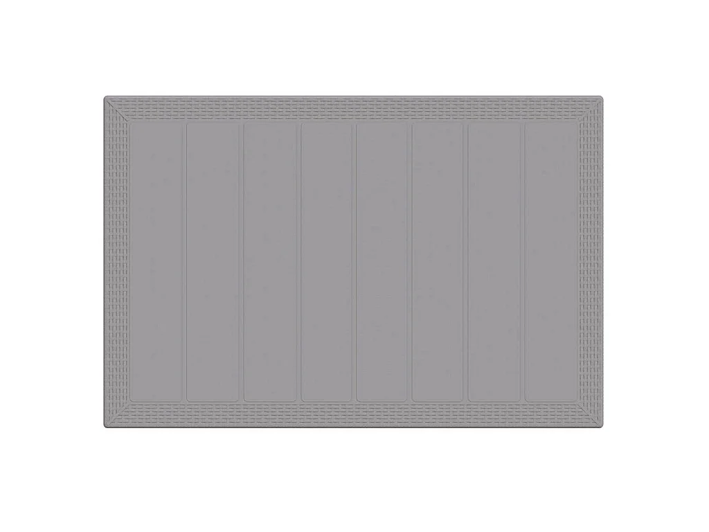 Conjunto de Comedor de Jardín 5 uds. Gris Claro Ratan Polt