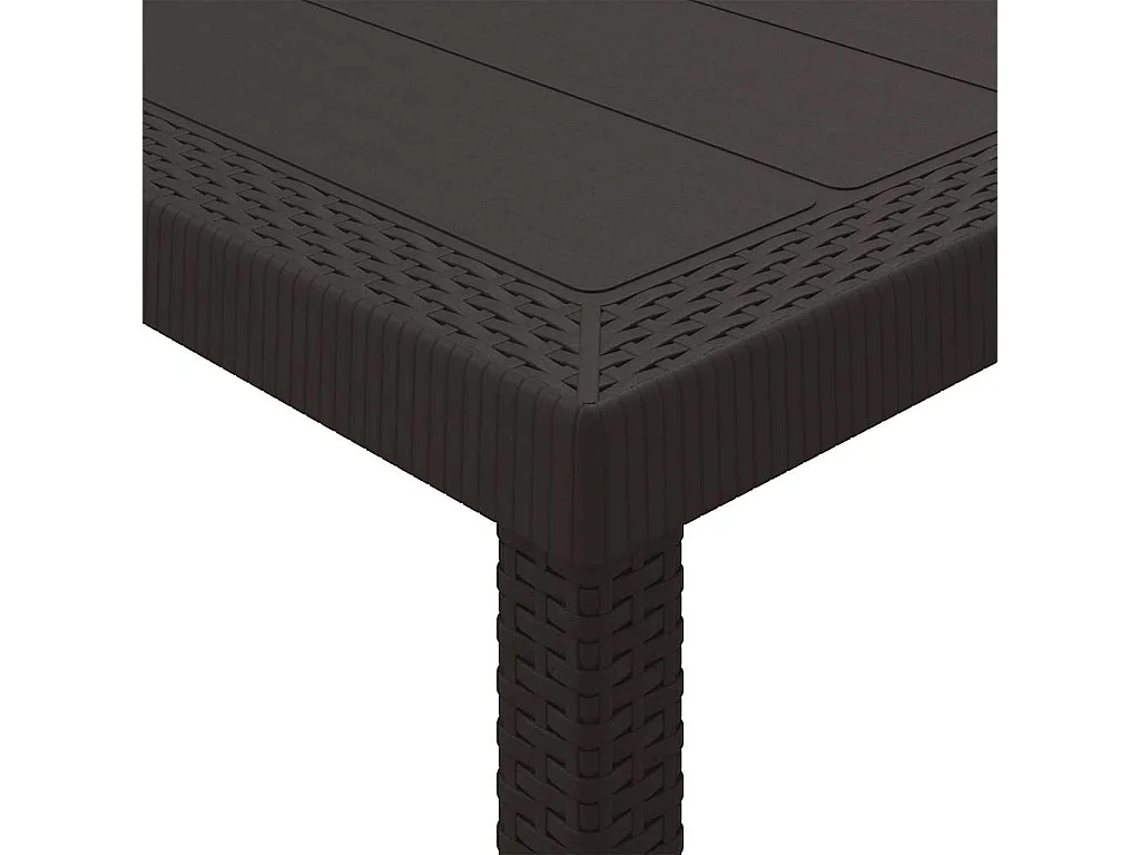 Tuin Eetset 3 pcs Bruin Polt riet