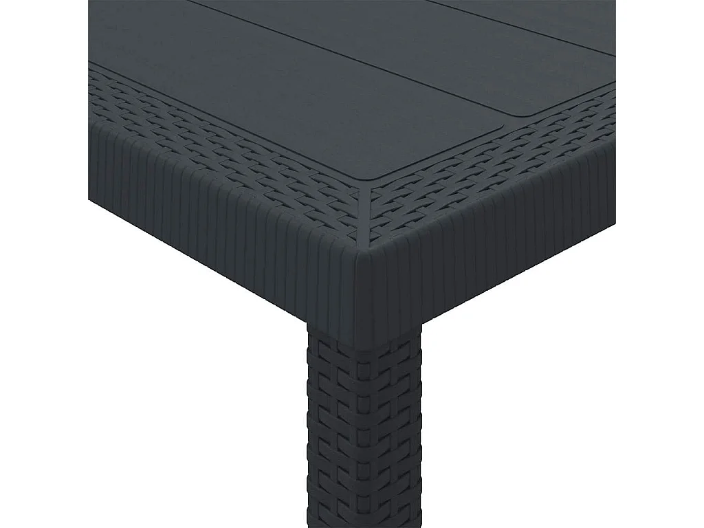 Conjunto de Jantar para Jardim 7 pcs Antracite Polipropileno