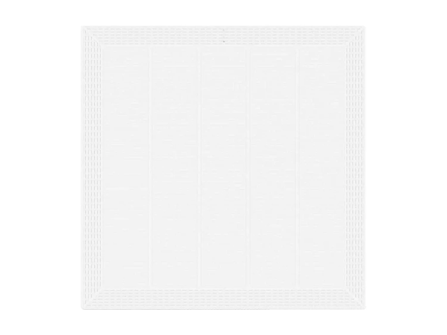 Tuin Eetset 5 pcs Wit Polt riet