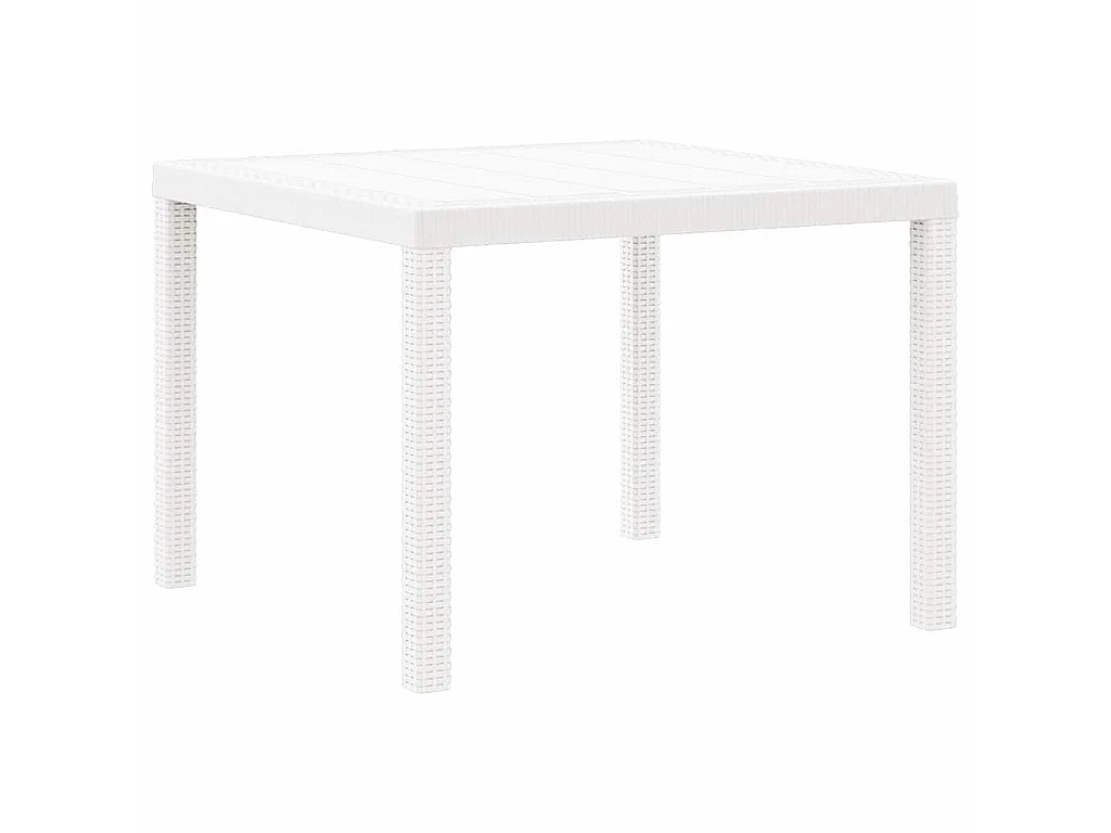 Ensemble de salle à manger pour jardin 5 pcs Blanc