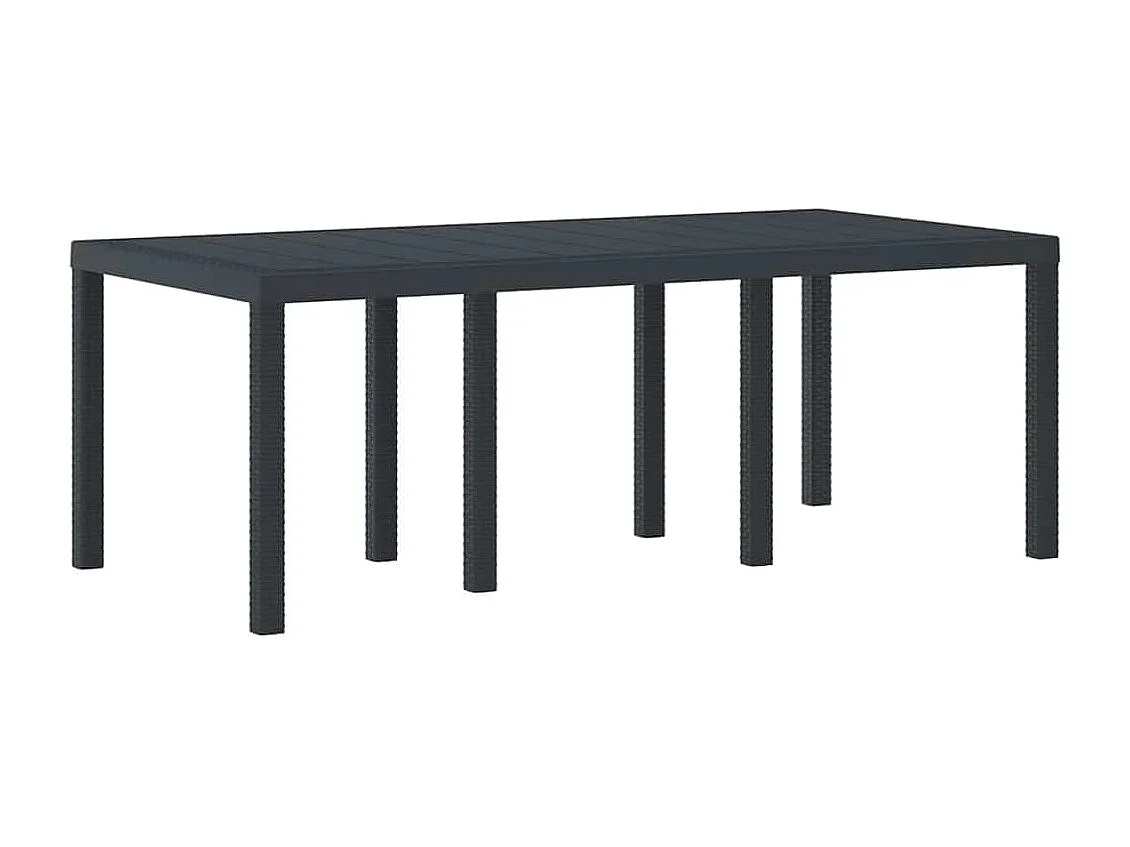 Garten Essgruppe 7 pcs Anthrazit Polt Rattan