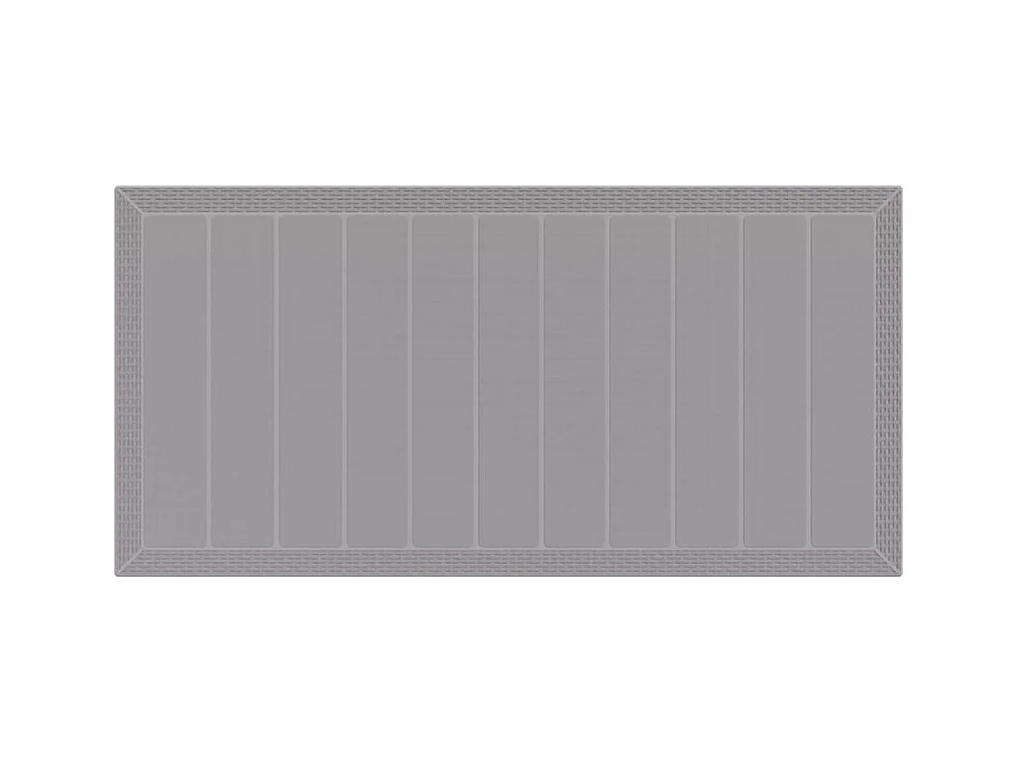 Conjunto de Comedor de Jardín 7 pcs Gris Claro Ratan Polt