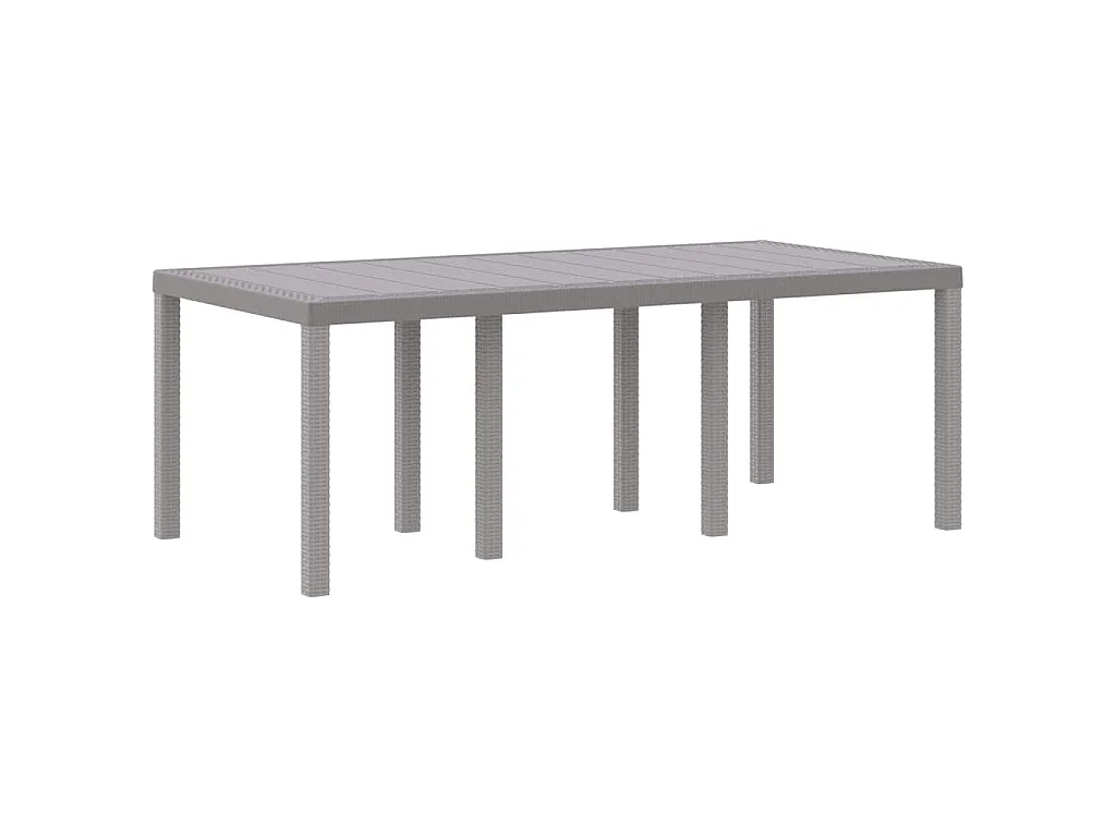 Conjunto de Jantar para Jardim 7 pcs Cinzento-claro