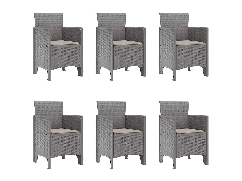 Conjunto de Jantar para Jardim 7 pcs Cinzento-claro