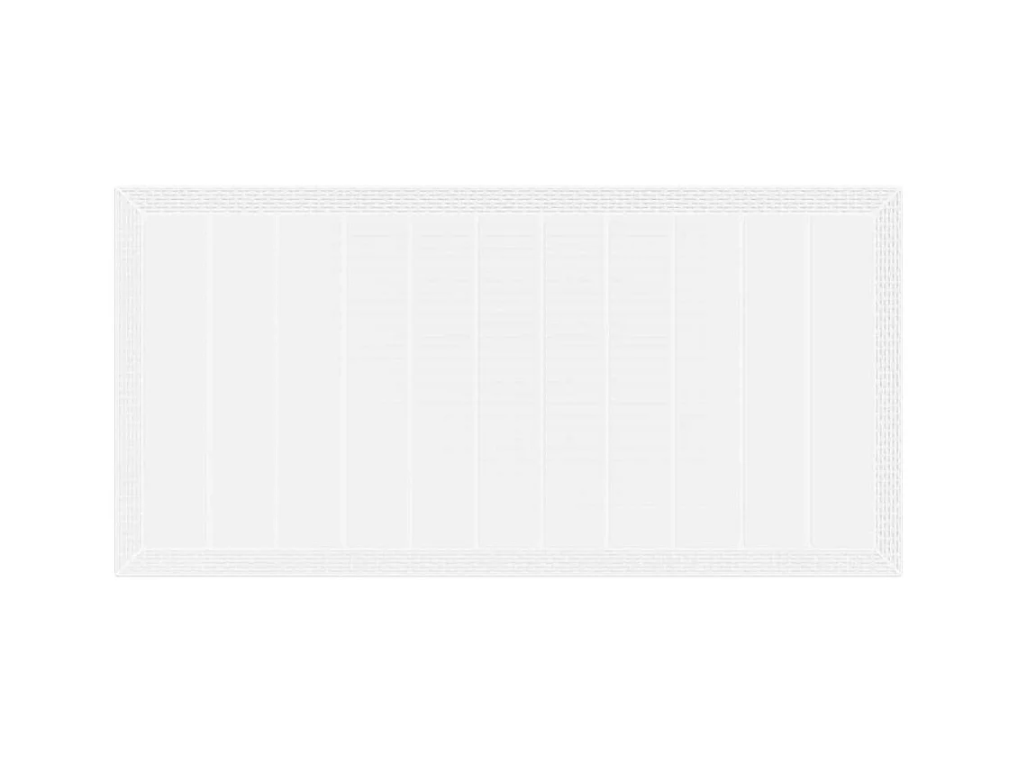 Garten Essgruppe 9 pcs Weiß Polt Rattan