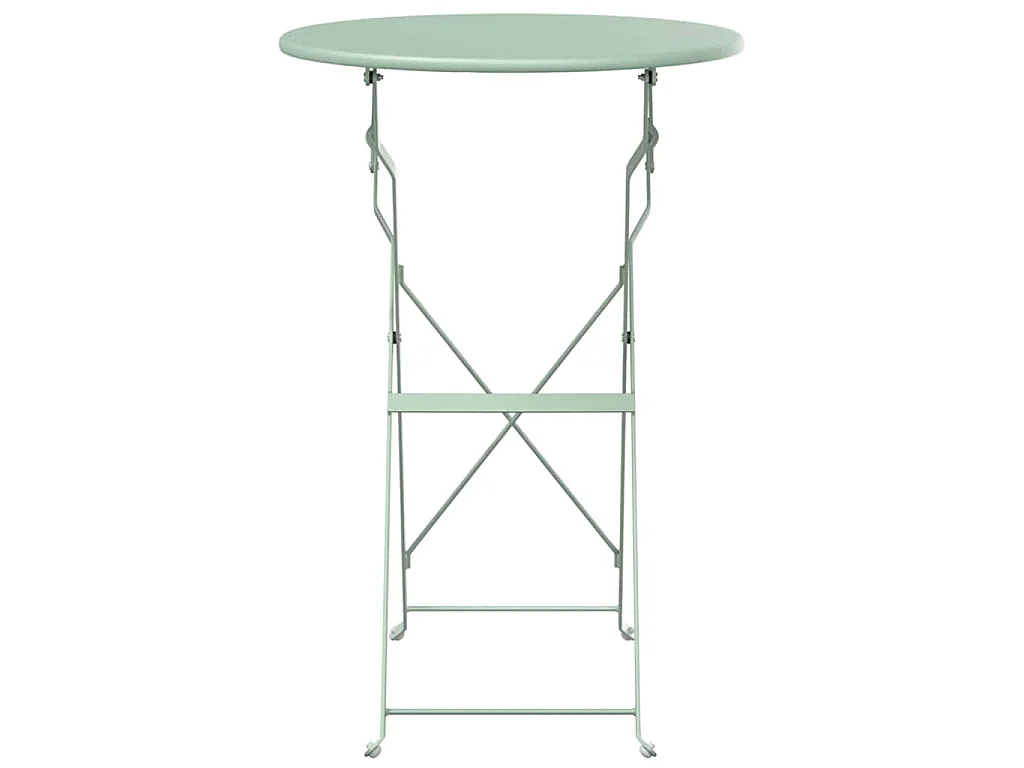 Table bistrot Menthe claire Ø 50 x 71 cm Acier revêtu de poudre