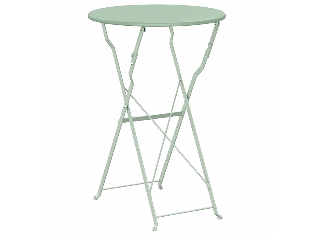 Table bistrot Menthe claire Ø 50 x 71 cm Acier revêtu de poudre