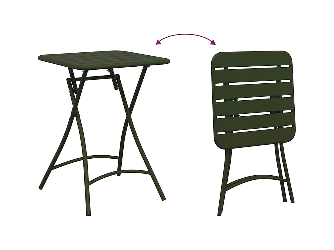 Table de Jardin Vert foncé 55 x 55 x 73 cm