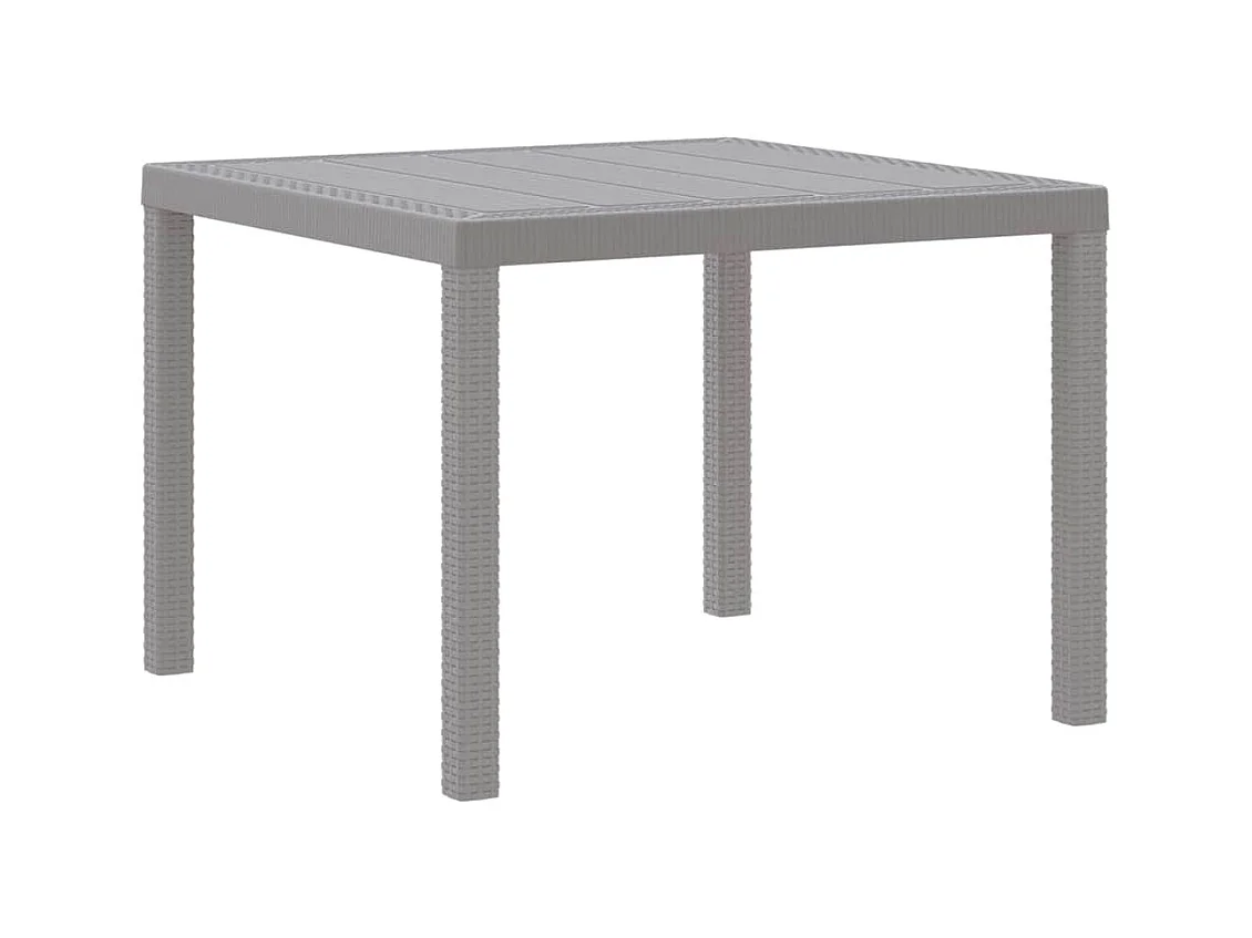 Ensemble de salle à manger pour jardin 5 pcs Gris clair