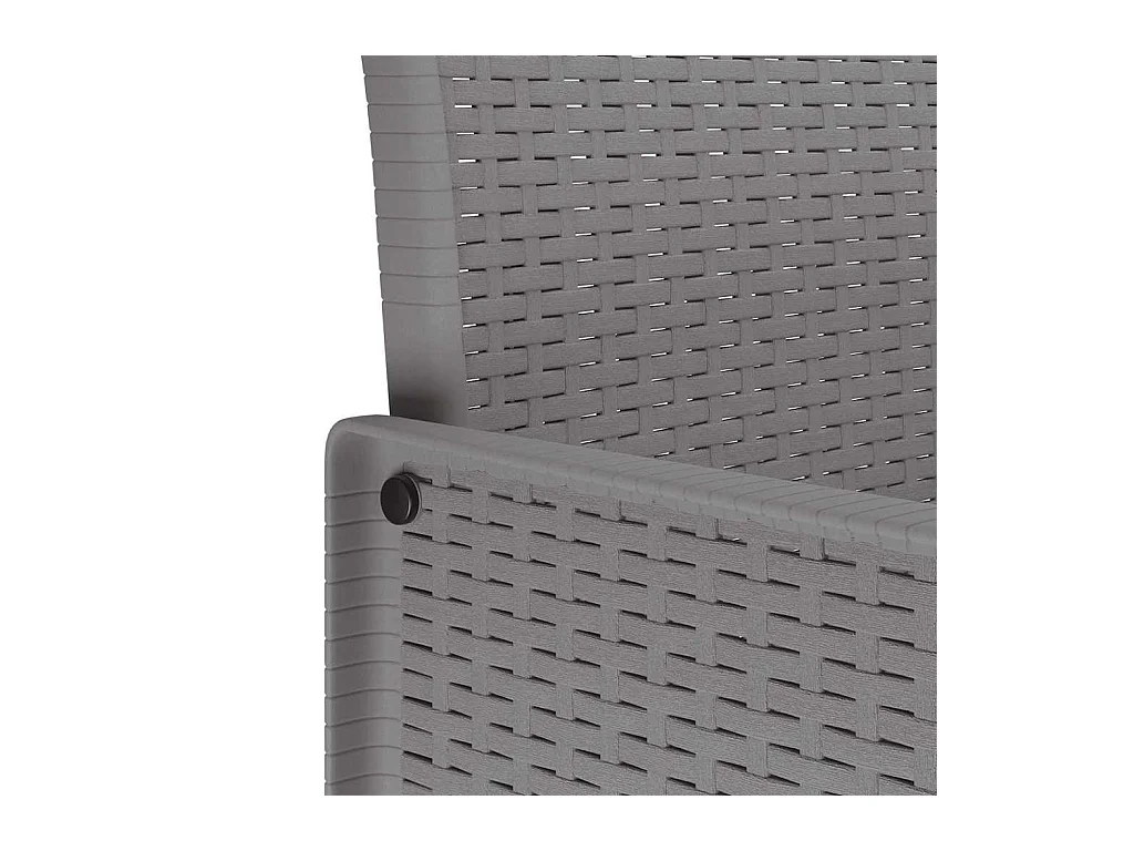 Tuin Eetset 5 pcs Lichtgrijs Polt riet