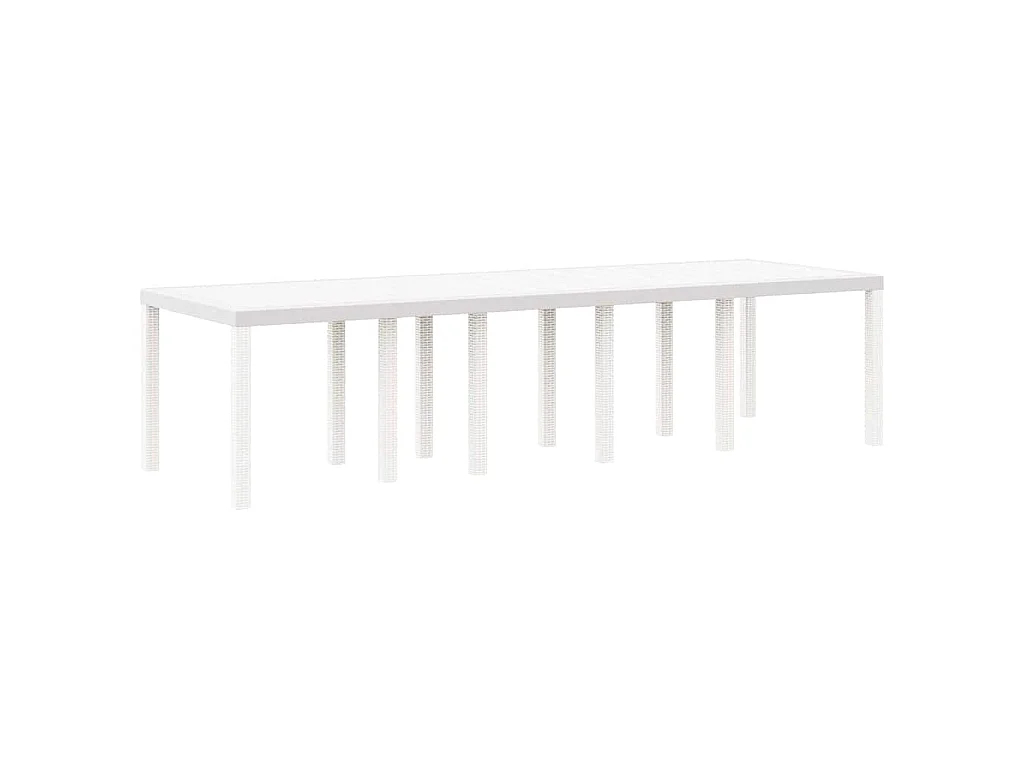 Tuin Eetset 13 pcs Wit en lichtgrijs Poly rattan en staal