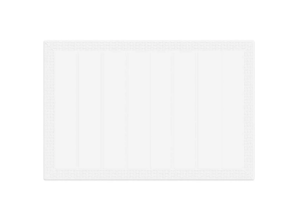 Set da Pranzo per Giardino 5 pz Bianco Rattan Polt