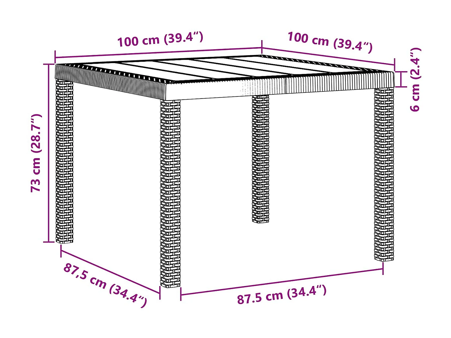 Ensemble de salle à manger pour jardin 3 pcs Anthracite