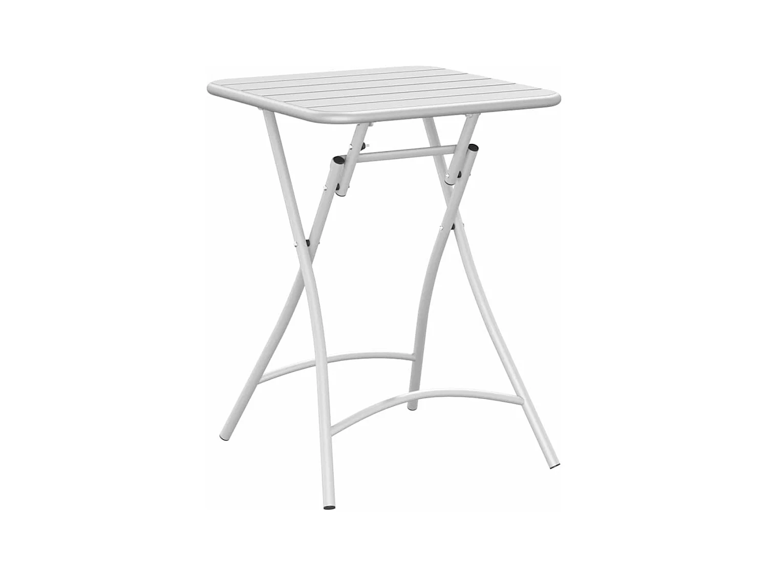 Table de Jardin Blanc 55 x 55 x 73 cm Acier revêtu de poudre
