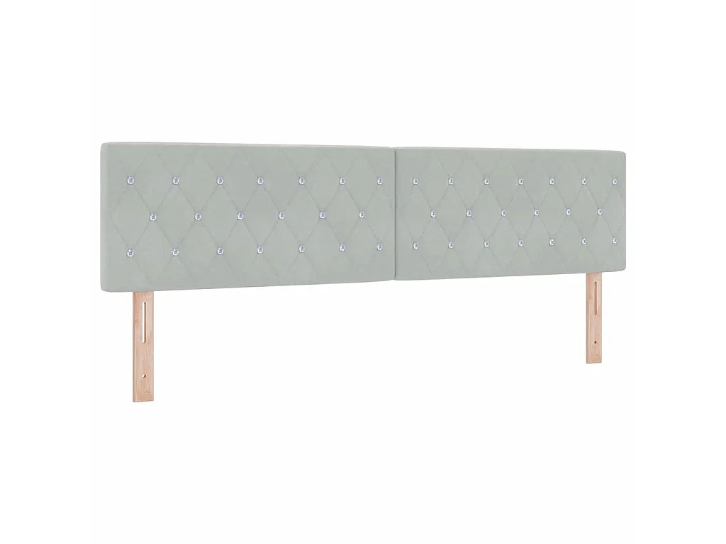 Tête de lit Gris clair 180 cm Velours