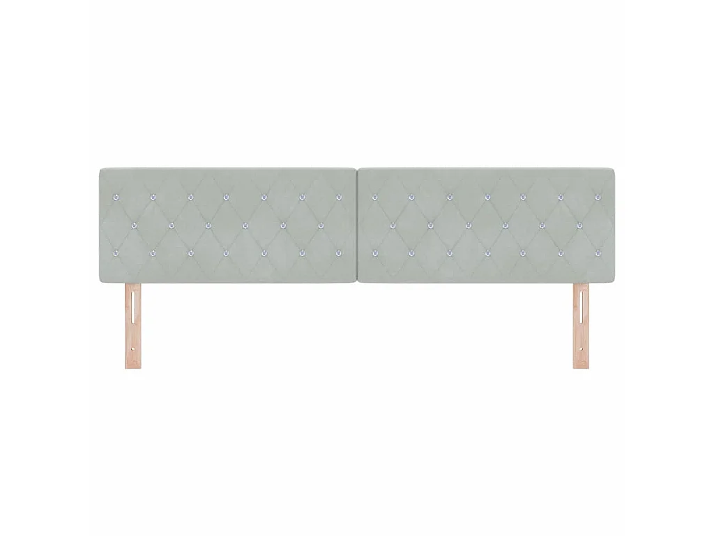 Tête de lit Gris clair 180 cm Velours
