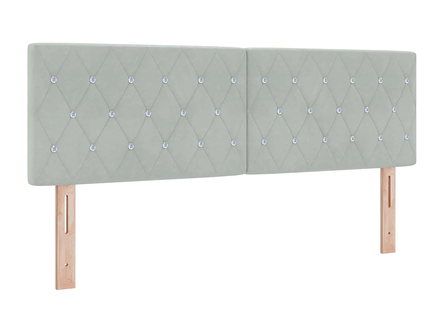 Tête de lit avec tête de lit Gris clair 144 cm Cuir synthétique