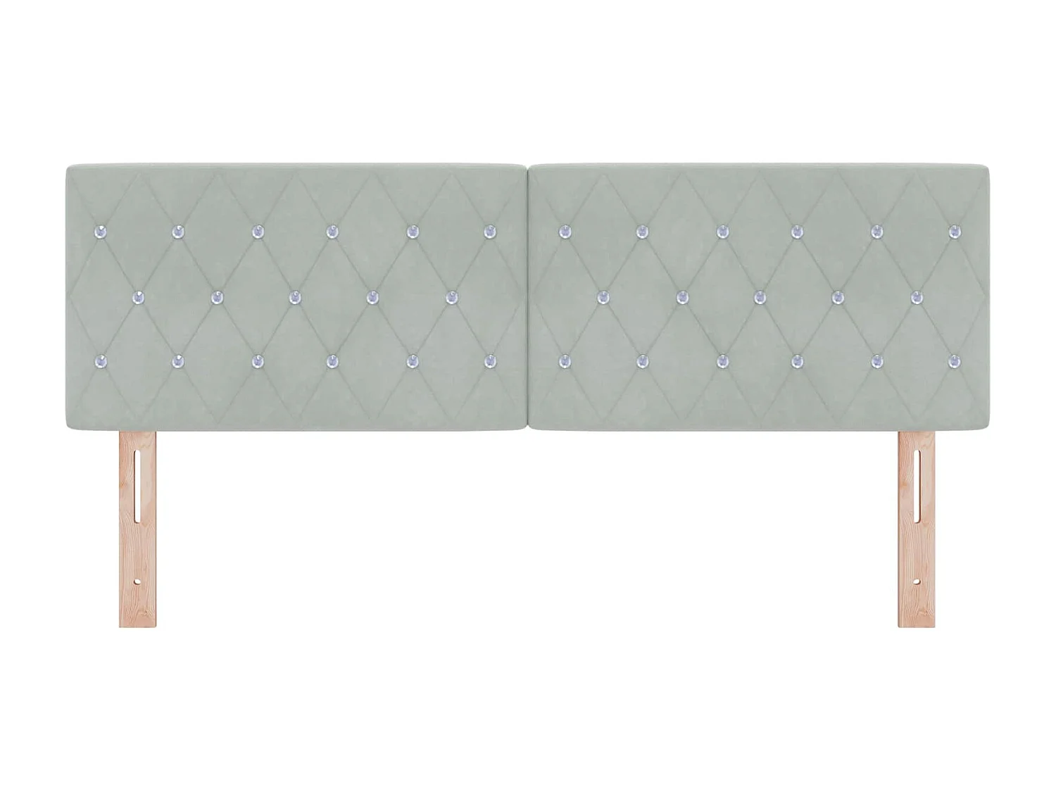 Tête de lit avec tête de lit Gris clair 144 cm Cuir synthétique