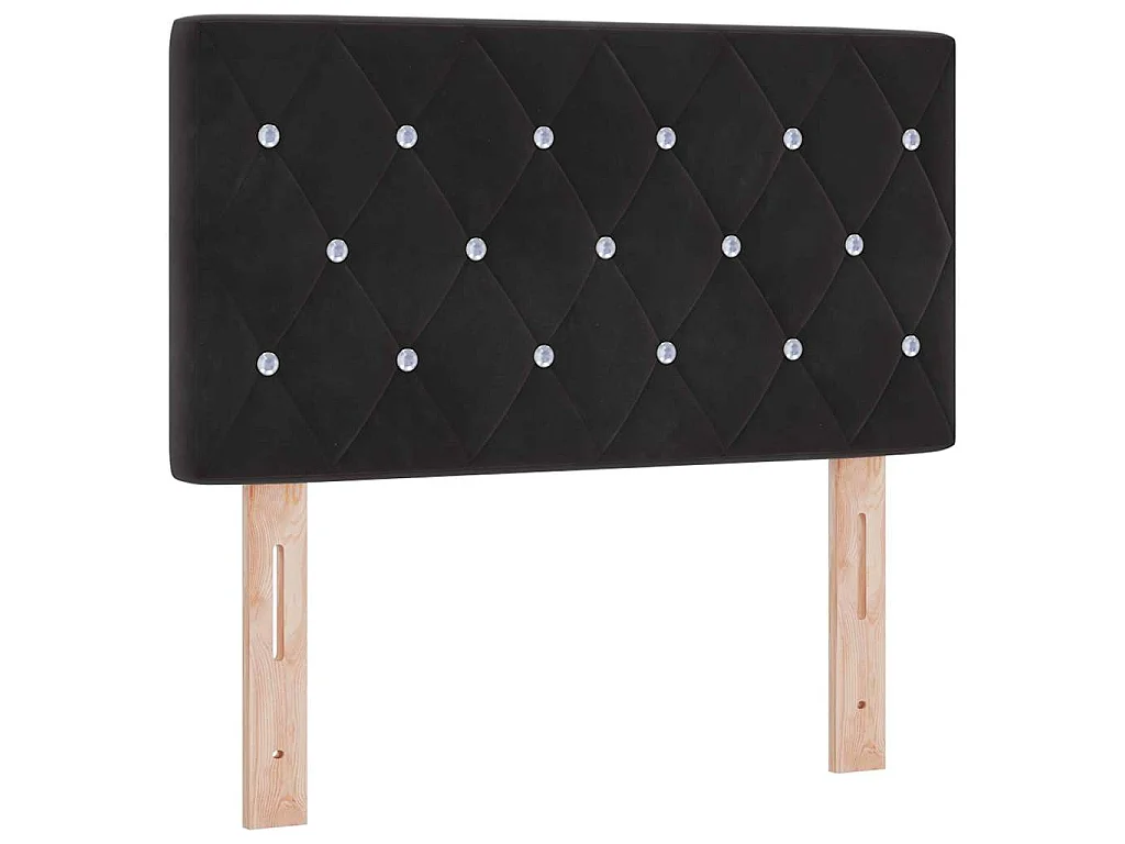 Testiera Nero 80 cm Velluto