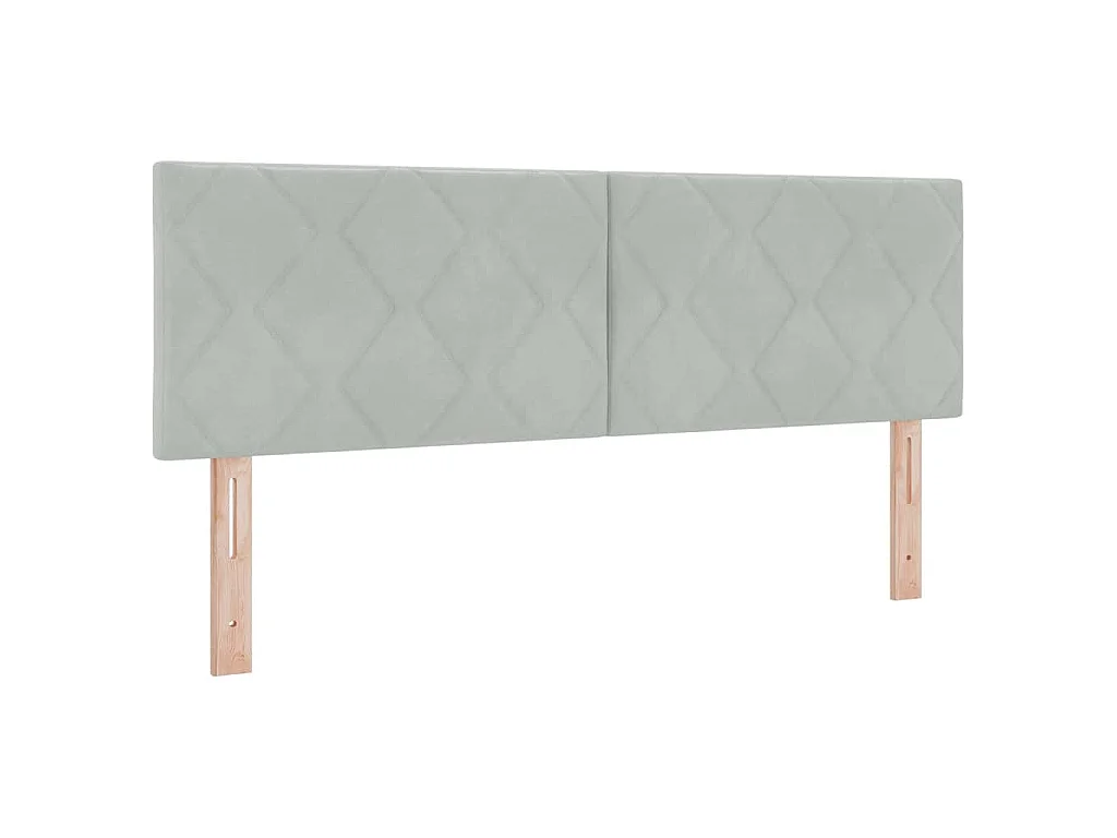 Testiera Grigio chiaro 160 cm Velluto