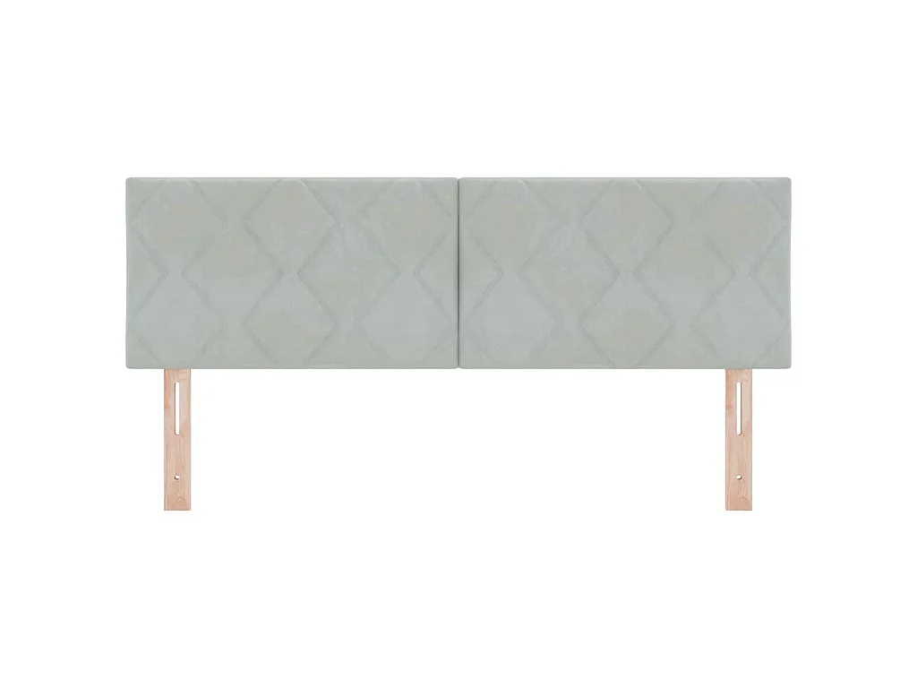 Testiera Grigio chiaro 160 cm Velluto