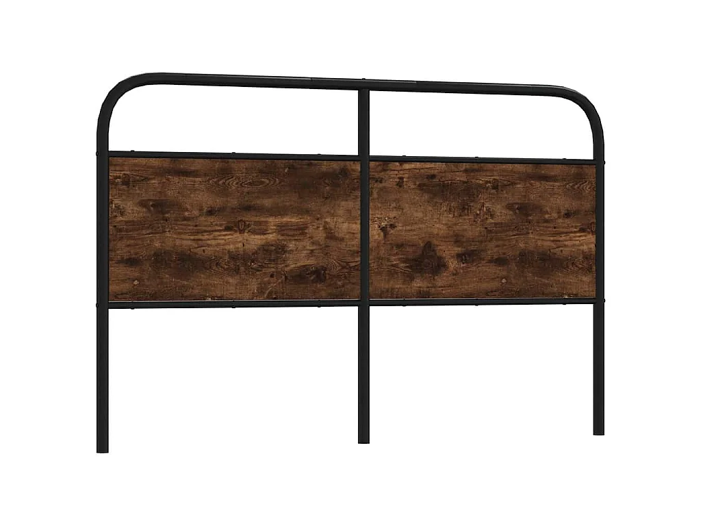 Tête de lit de remplacement chêne fumé 150 cm acier et bois d'ingénierie