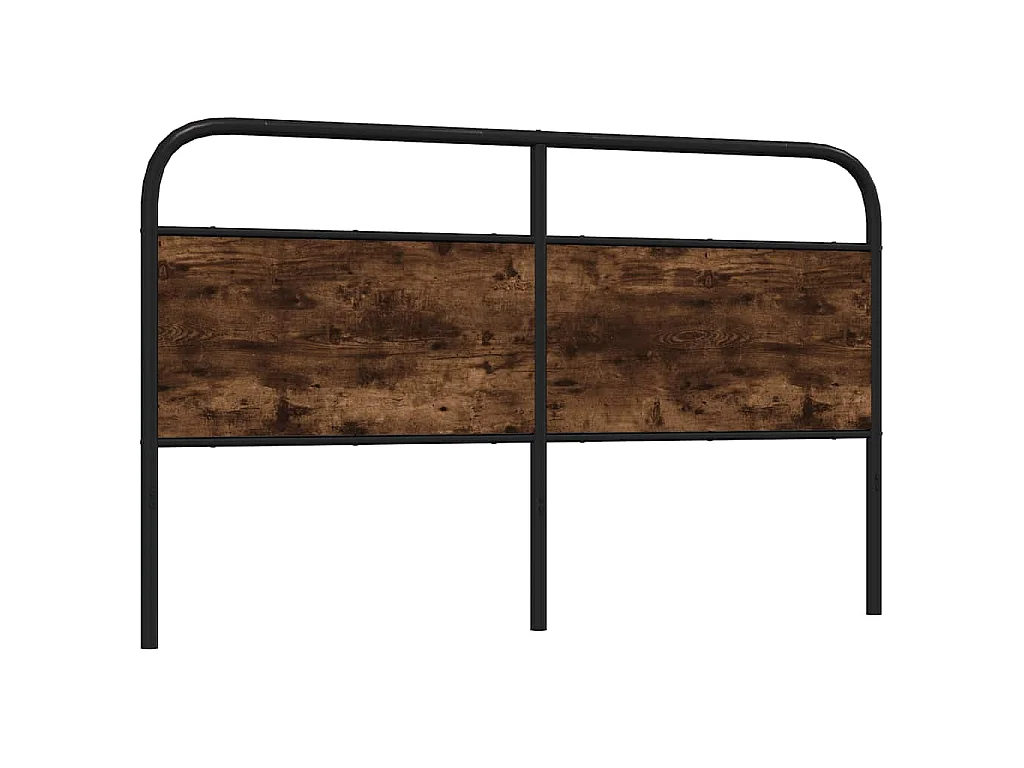 Tête de lit de remplacement chêne fumé 150 cm acier et bois d'ingénierie
