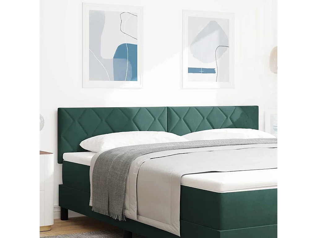 Kopfteil Dunkelgrün 180 cm Samt