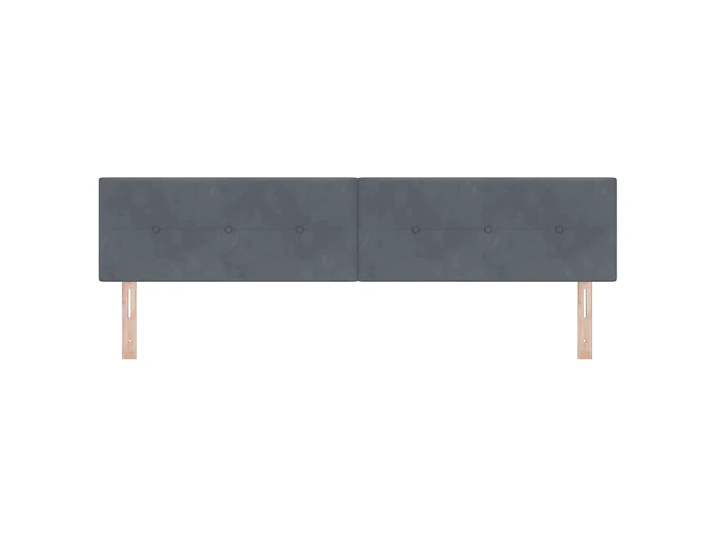 Testiera Grigio scuro 200 cm Velluto
