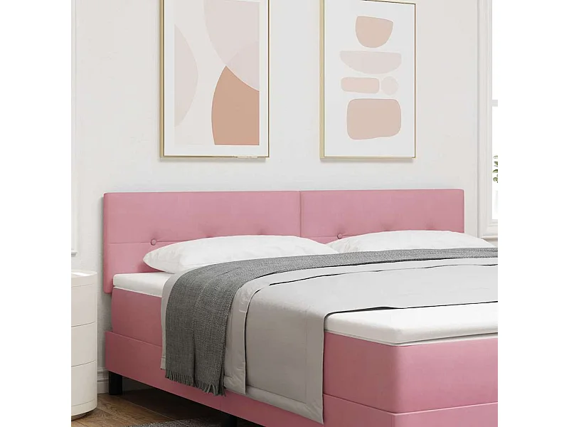 Kopfteil Wandmontiert mit Kopfteil Rosa 180 cm Samt