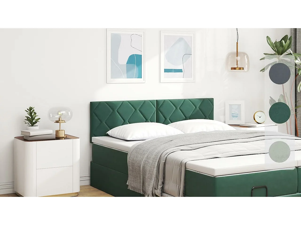 Tête de lit Gris foncé 144 cm Velours