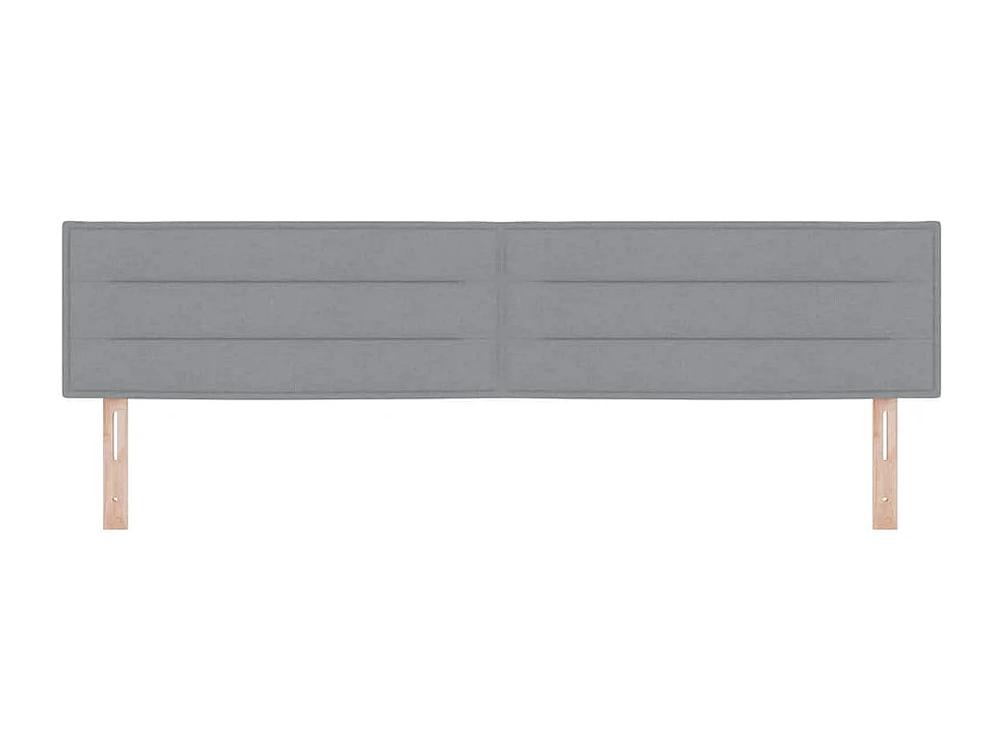 Cabeceira Altura Ajustável Manual Cinzento-claro 200 cm tecido