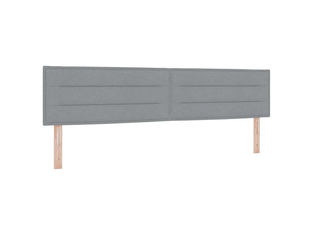 Testiera Grigio chiaro 200 cm Tessuto