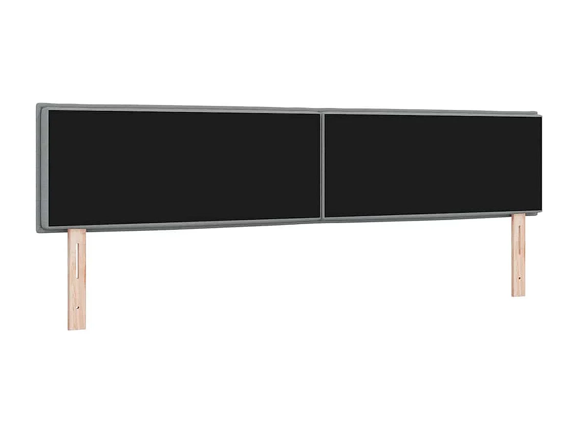 Testiera Grigio chiaro 200 cm Tessuto