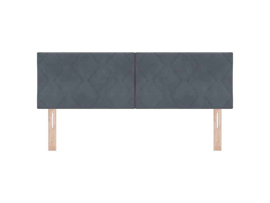 Cabecero Gris oscuro 160 cm Terciopelo