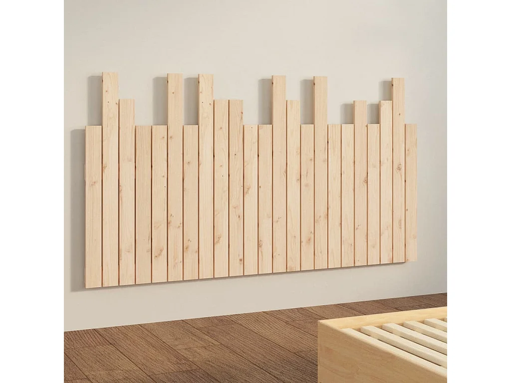 Hoofdbord wandmontage 146,5x3x80 cm massief grenenhout