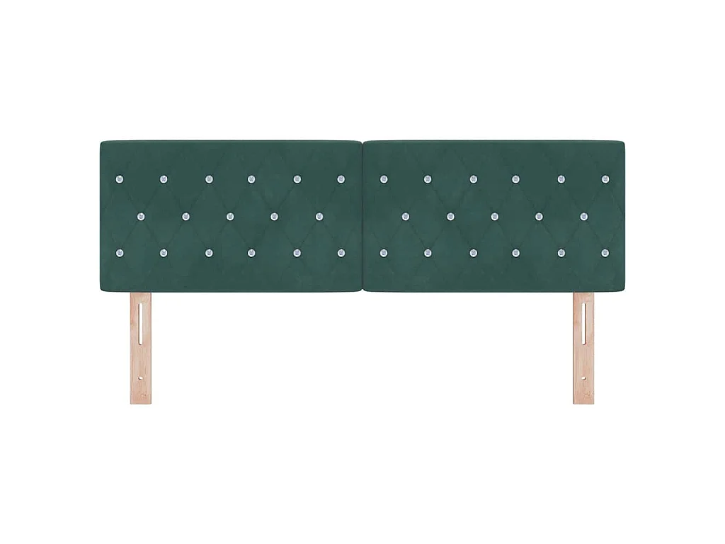 Tête de lit Vert foncé 144 cm Velours