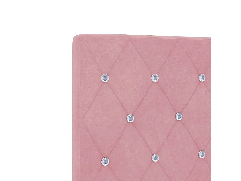 Tête de Lit en Velours Argyle Manuel Rose 160 cm Velours