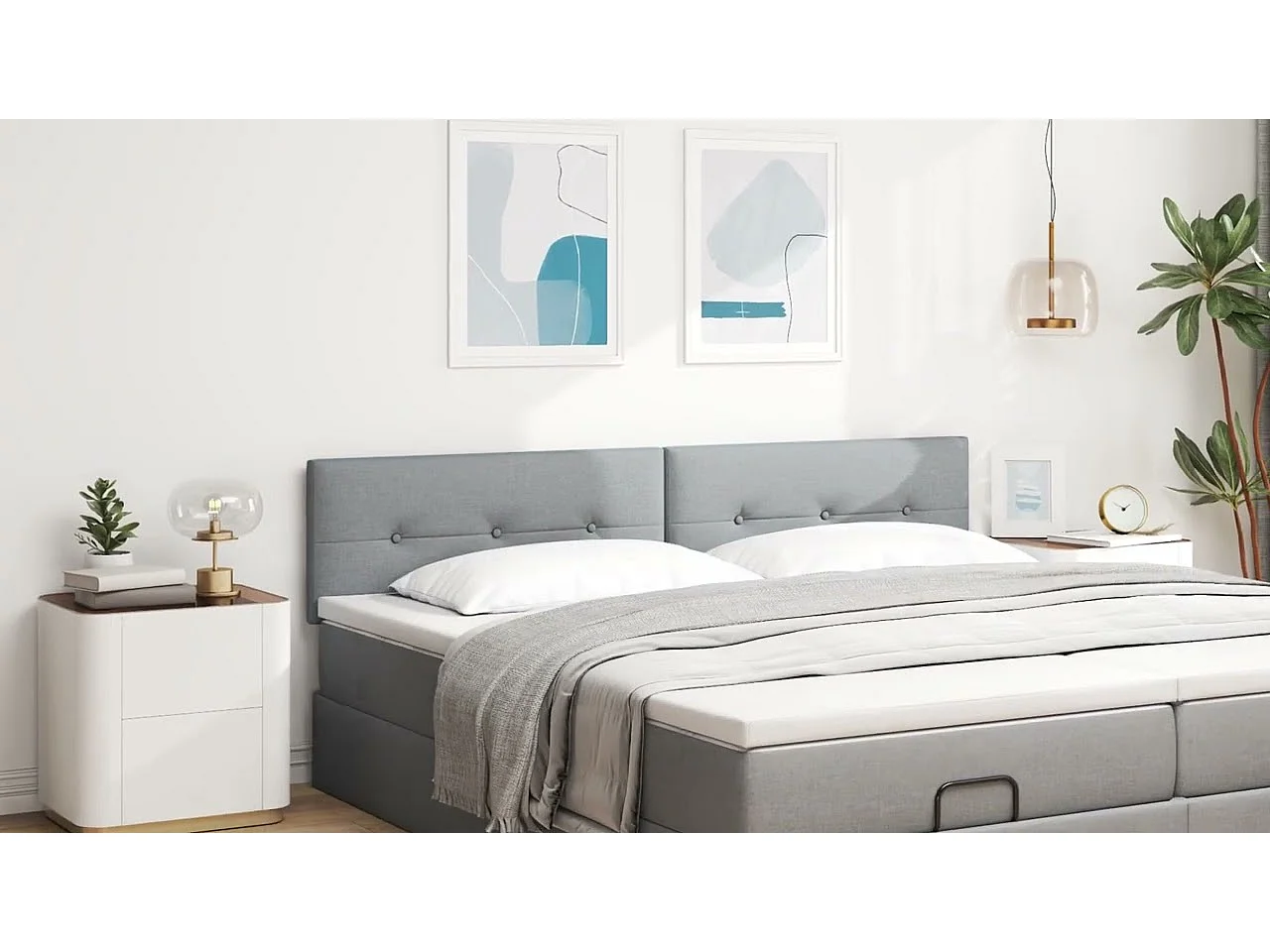 Tête de lit Noir 200 cm Velours