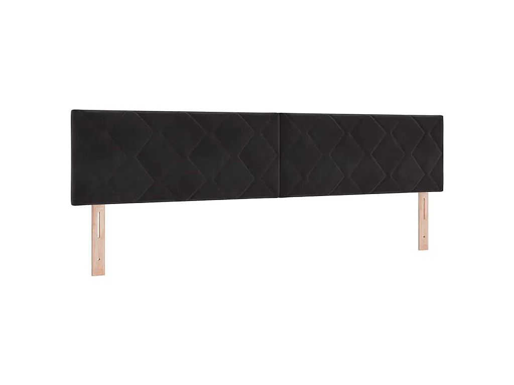 Testiera Nero 200 cm Velluto