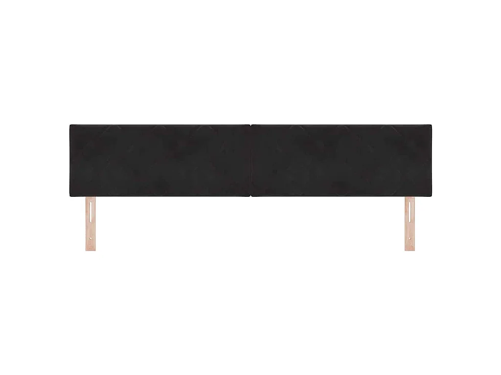 Testiera Nero 200 cm Velluto
