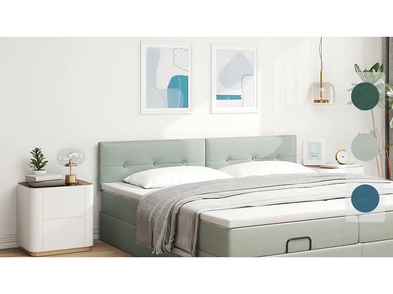 Testiera con testiera Grigio scuro 90 cm Pelle Sintetica