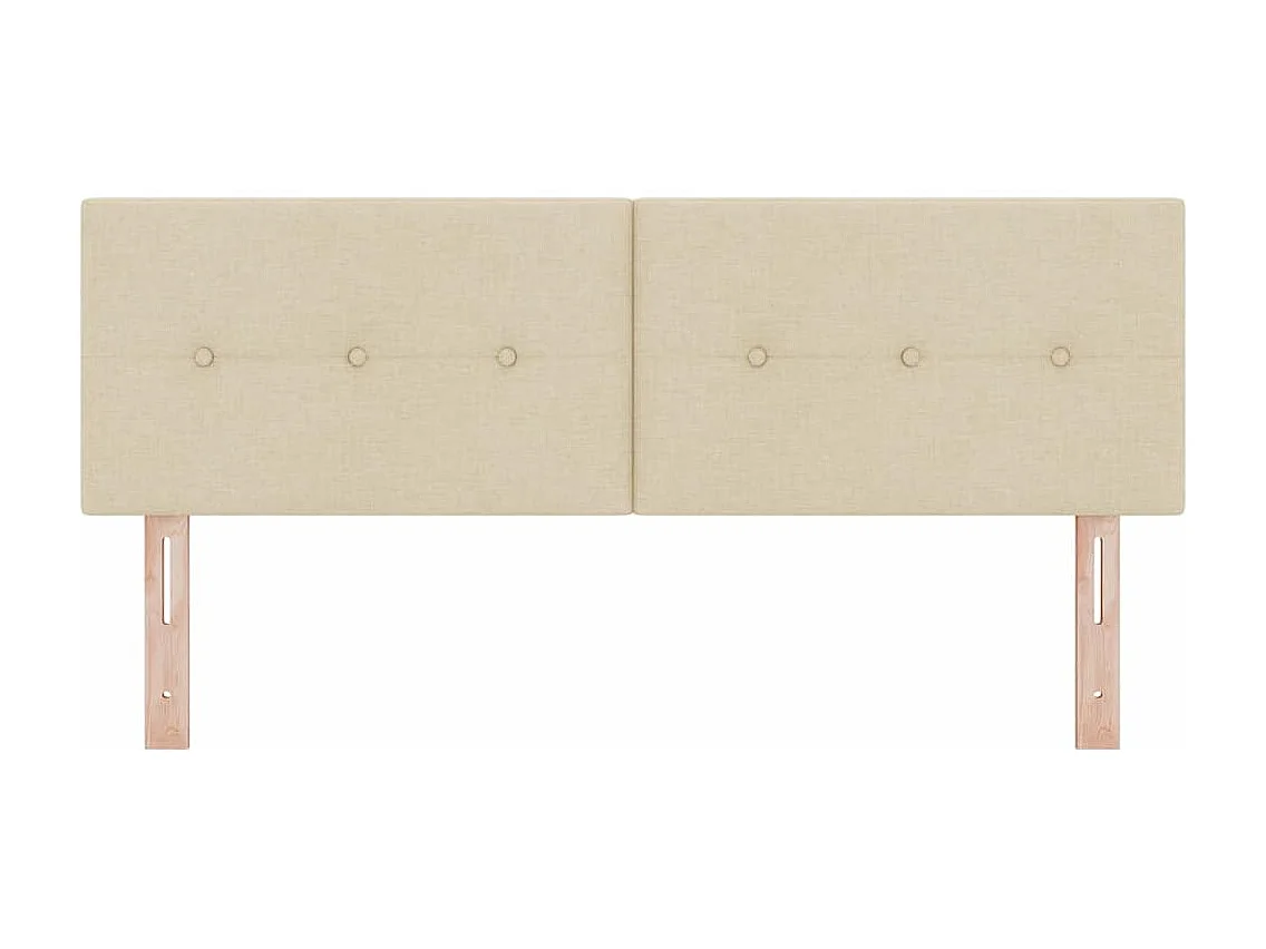 Tête de lit avec tête de lit Crème 140 cm tissu