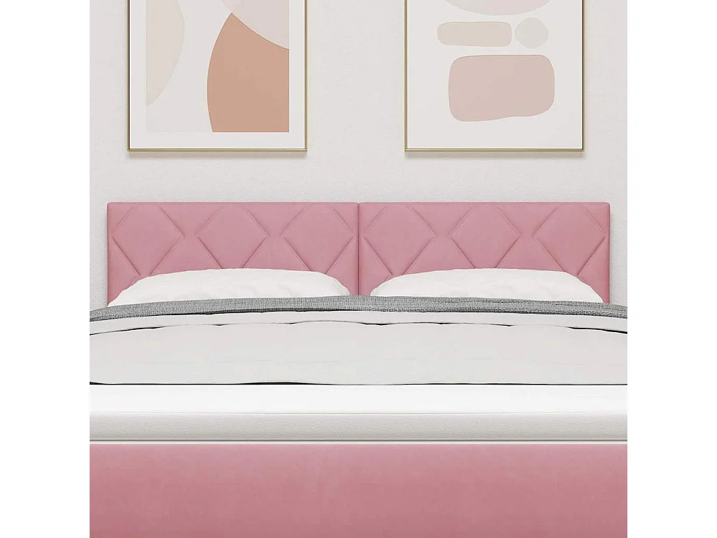 Kopfteil mit Kopfteil Rosa 160 cm Samt