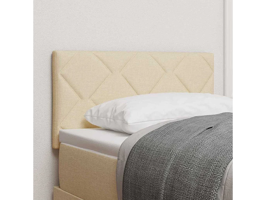 Kopfteil mit Kopfteil Creme 80 cm Kunstleder