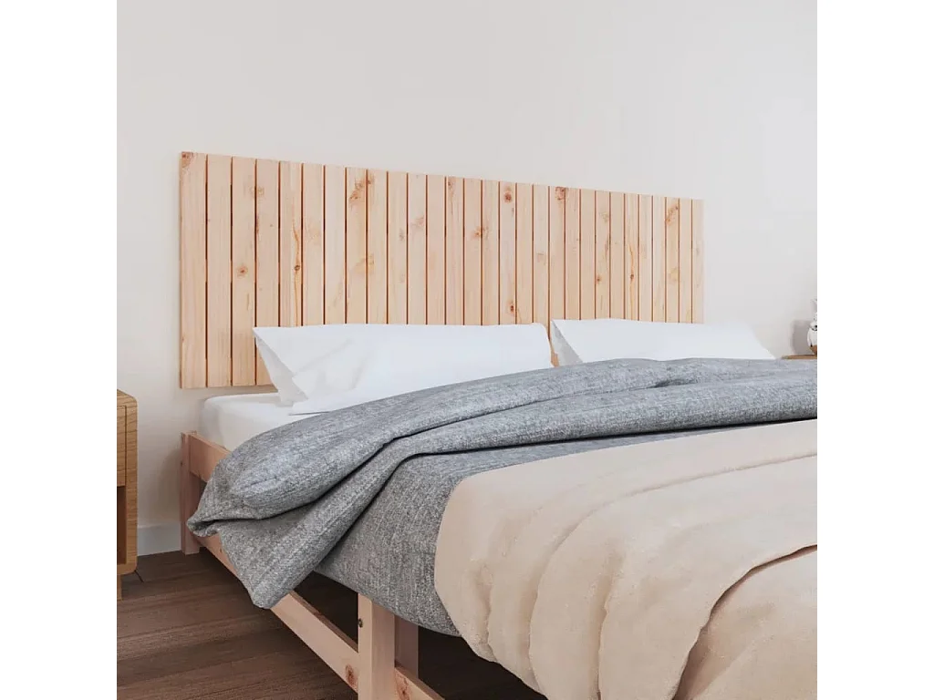 Wandhoofdbord 185x3x60 cm massief grenenhout