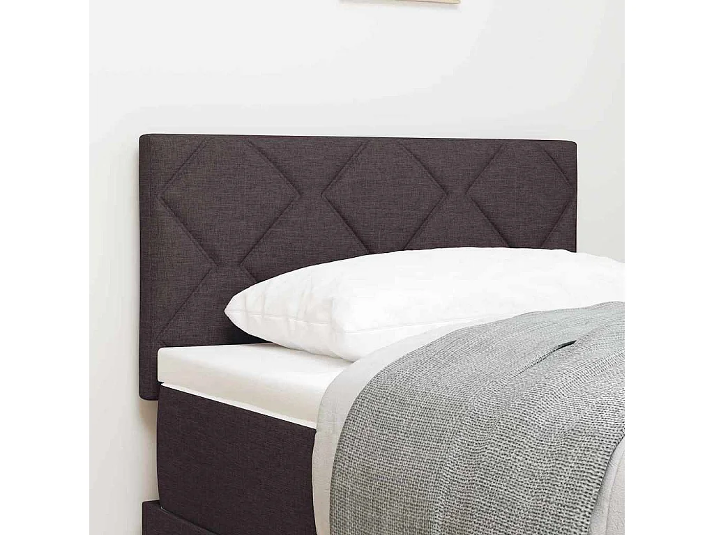 Testiera Marrone Scuro 80 cm Tessuto